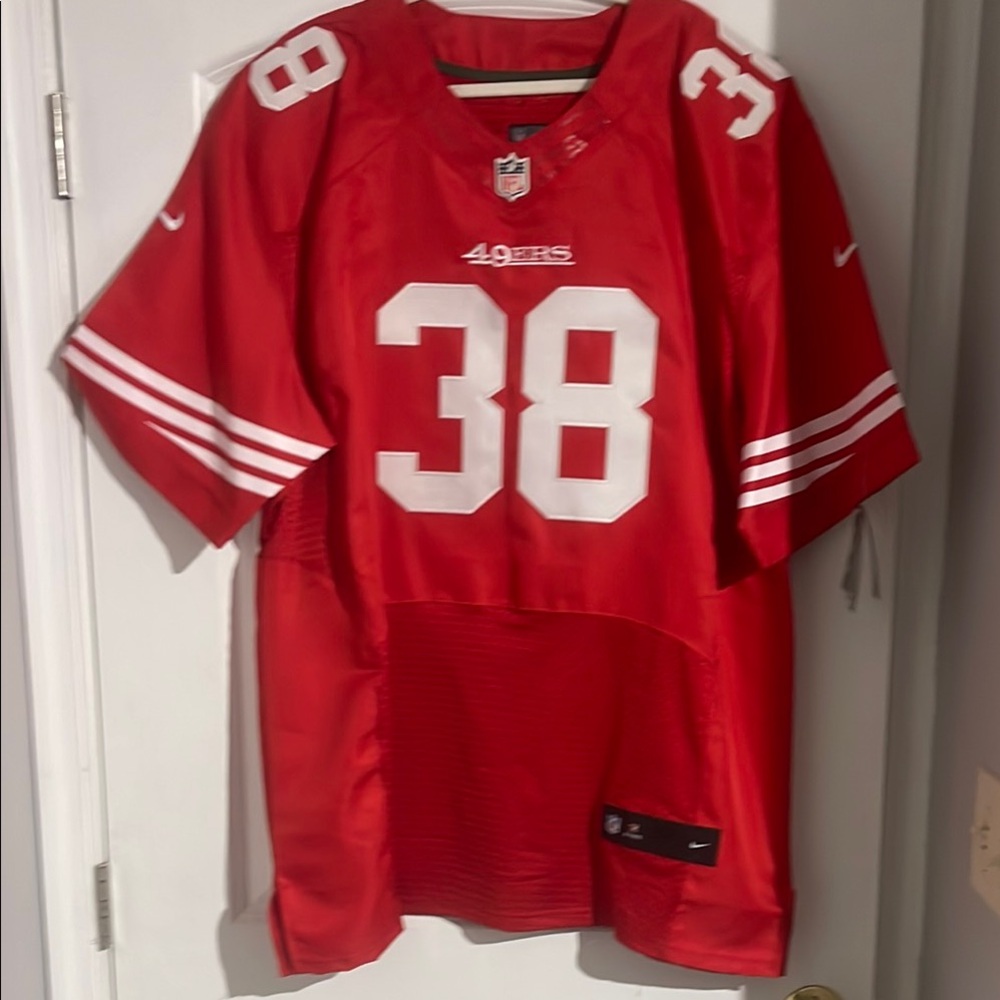 Nike Red and White Football Jersey
